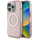 Etui Guess IML Metal Mountain Logo MagSafe do iPhone 16 Pro Max różowy
