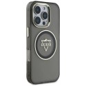 Etui Guess IML Metal Mountain Logo MagSafe do iPhone 16 Pro czarny