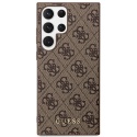 Guess GUHCS23LG4GFBR S23 Ultra S918brązowy/brown hard case 4G Metal Gold Logo