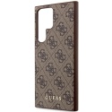 Guess GUHCS23LG4GFBR S23 Ultra S918brązowy/brown hard case 4G Metal Gold Logo