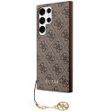 Guess GUHCS23LGF4GBR S23 Ultra S918brązowy/brown hardcase 4G Charms Collection