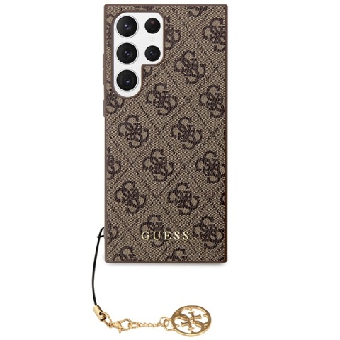 Guess GUHCS23LGF4GBR S23 Ultra S918brązowy/brown hardcase 4G Charms Collection