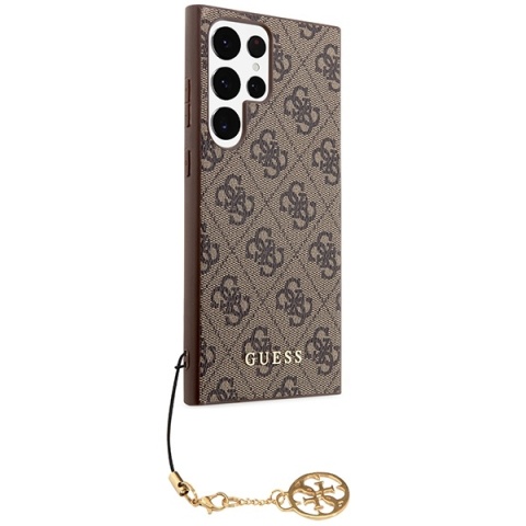 Guess GUHCS23LGF4GBR S23 Ultra S918brązowy/brown hardcase 4G Charms Collection