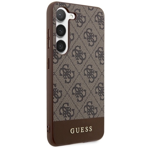 Guess GUHCS23MG4GLBR S23+ S916 brązowy/brown hardcase 4G Stripe Collection