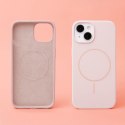 Nakładka Silicone Thin Mag do iPhone 13 6,1" jasnoróżowa