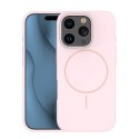 Nakładka Silicone Thin Mag do iPhone 15 Pro 6,1" jasnoróżowa