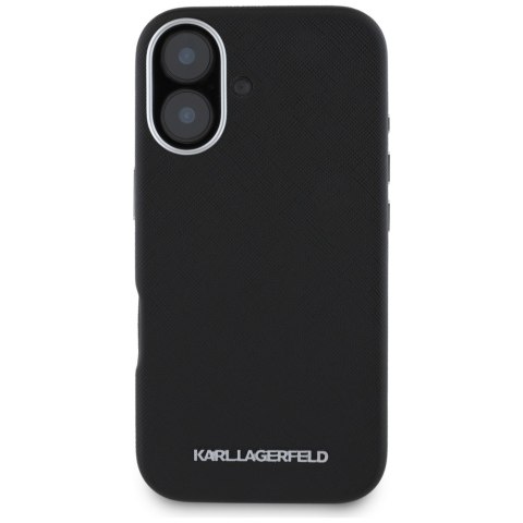 Karl Lagerfeld nakładka Hardcase MagSafe FW Saffiano Metal Logo do iPhone 16 6,1" Czarna