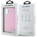 Karl Lagerfeld nakładka Hardcase MagSafe FW Saffiano Metal Logo do iPhone 16 6,1" Różowa