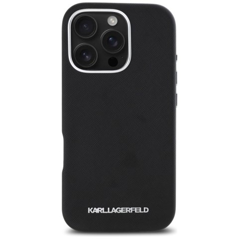 Karl Lagerfeld nakładka Hardcase MagSafe FW Saffiano Metal Logo do iPhone 16 Pro 6,3" Czarna