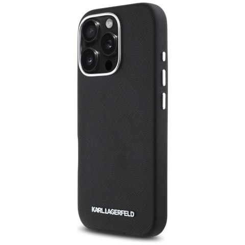Karl Lagerfeld nakładka Hardcase MagSafe FW Saffiano Metal Logo do iPhone 16 Pro Max 6,9" Czarna