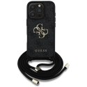 Etui Guess 4G Big Logo Cord Stap Crossbody do iPhone 16 Pro Max czarny