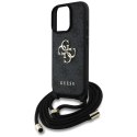 Etui Guess 4G Big Logo Cord Stap Crossbody do iPhone 16 Pro Max czarny