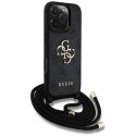 Etui Guess 4G Big Logo Cord Stap Crossbody do iPhone 16 Pro czarny