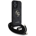 Etui Guess 4G Big Logo Cord Stap Crossbody do iPhone 16 czarny