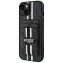 Etui Guess 4G Stripes z portfelem Magsafe do iPhone 15 czarny