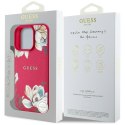 Etui Guess Grained Printed Flower Pattern MagSafe do iPhone 16 Pro Max fuksja