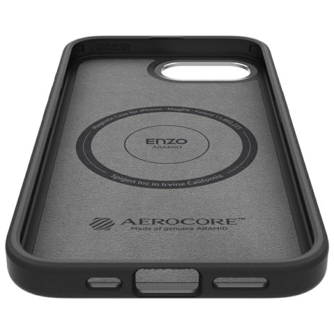 Etui Spigen Enzo Aramid Mag MagSafe do iPhone 16e czarny