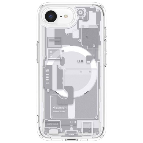 Etui Spigen Ultra Hybrid Mag MagSafe do iPhone 16e zero one biały