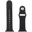Pasek Audi Sport Red Logo Silicone Watch Strap do Apple Watch 44/45/46/49mm czarny