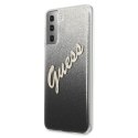 Guess GUHCS21MPCUGLSBK S21+ G996 czarny/black hardcase Glitter Gradient Script