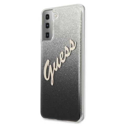 Guess GUHCS21MPCUGLSBK S21+ G996 czarny/black hardcase Glitter Gradient Script