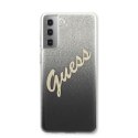 Guess GUHCS21MPCUGLSBK S21+ G996 czarny/black hardcase Glitter Gradient Script