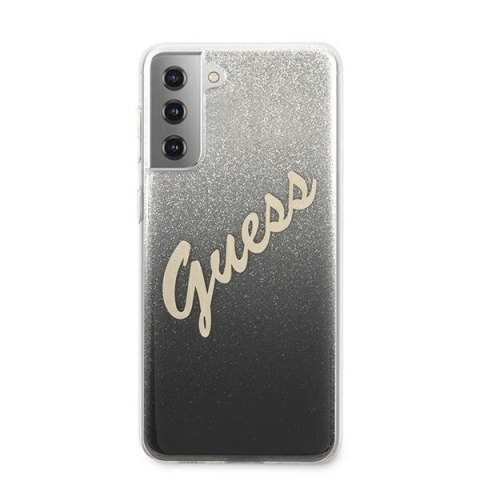 Guess GUHCS21MPCUGLSBK S21+ G996 czarny/black hardcase Glitter Gradient Script