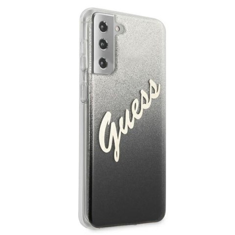 Guess GUHCS21MPCUGLSBK S21+ G996 czarny/black hardcase Glitter Gradient Script