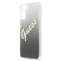 Guess GUHCS21MPCUGLSBK S21+ G996 czarny/black hardcase Glitter Gradient Script