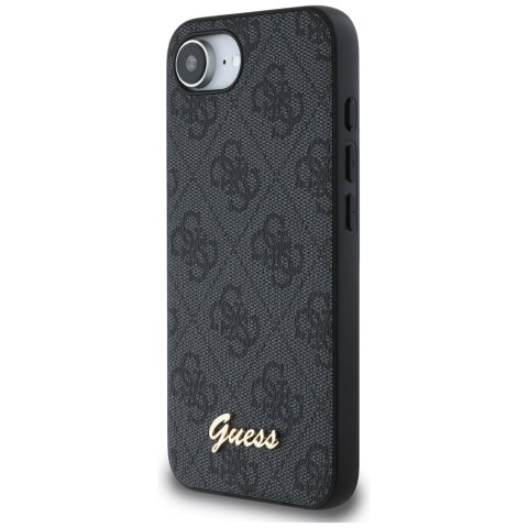 Etui Guess 4G Script Logo MagSafe do iPhone 16e czarny