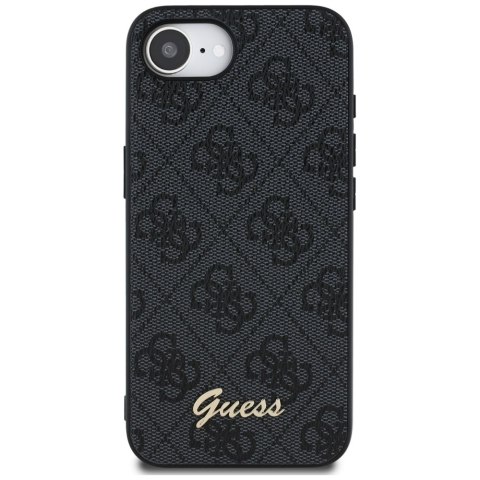 Etui Guess 4G Script Logo MagSafe do iPhone 16e czarny