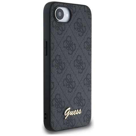 Etui Guess 4G Script Logo MagSafe do iPhone 16e czarny