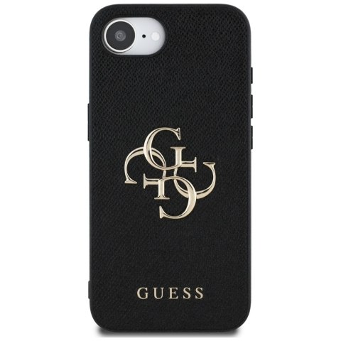 Etui Guess Grained Big 4G Logo Small Classic Logo do iPhone 16e czarny