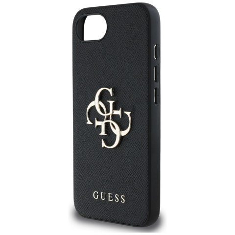 Etui Guess Grained Big 4G Logo Small Classic Logo do iPhone 16e czarny