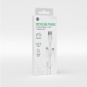 Forever kabel recycling 3w1 1,5m 2,4A USB-A - USB-C +microUSB+ Lightning KR3W1-00 biały