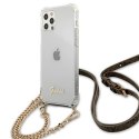 Guess nakładka do iPhone 12 / 12 Pro 6,1" GUHCP12MKC4GSGO przezroczysta hard case 4G Gold Chain