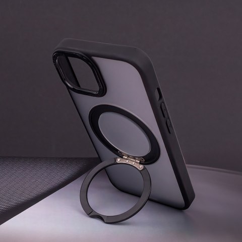 Nakładka Mag Ring Rotating do iPhone 15 Pro 6,1" czarna