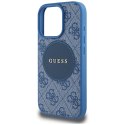 Etui Guess 4G Circle Classic Logo MagSafe do iPhone 16 Pro niebieski
