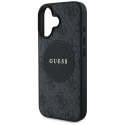 Etui Guess 4G Circle Classic Logo MagSafe do iPhone 16 czarny
