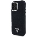 Etui Guess Denim Triangle Logo MagSafe do iPhone 16 Pro Max czarny