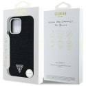 Etui Guess Denim Triangle Logo MagSafe do iPhone 16 Pro Max czarny