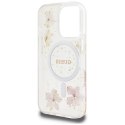 Etui Guess Resin Flowers MagSafe do iPhone 16 Pro Max różowy