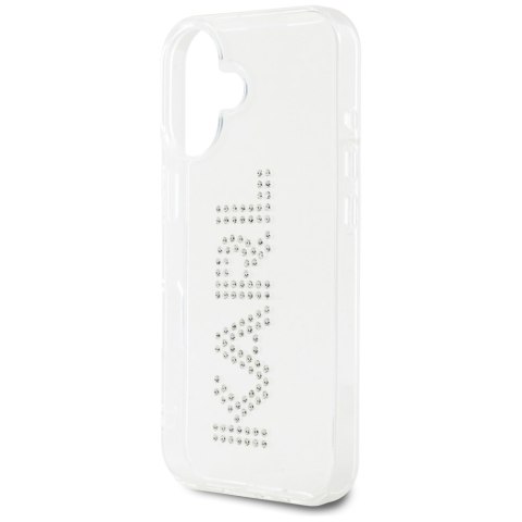 Etui Karl Lagerfeld IML Rhinestones Logo do iPhone 16 przezroczysty
