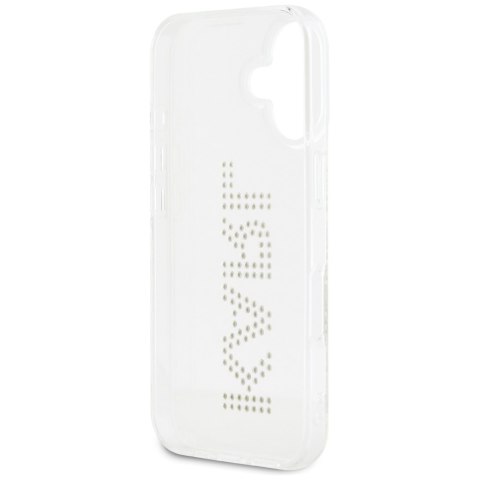 Etui Karl Lagerfeld IML Rhinestones Logo do iPhone 16 przezroczysty