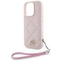 Etui Karl Lagerfeld Quilted Initial Logo & Chain Strap do iPhone 16 Pro Max różowy