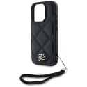 Etui Karl Lagerfeld Quilted Initial Logo & Chain Strap do iPhone 16 Pro czarny