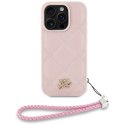 Etui Karl Lagerfeld Quilted Initial Logo & Chain Strap do iPhone 16 Pro różowy