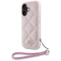 Etui Karl Lagerfeld Quilted Initial Logo & Chain Strap do iPhone 16 różowy
