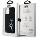 Etui Karl Lagerfeld Silicone Metal Script Logo do iPhone 15 czarny