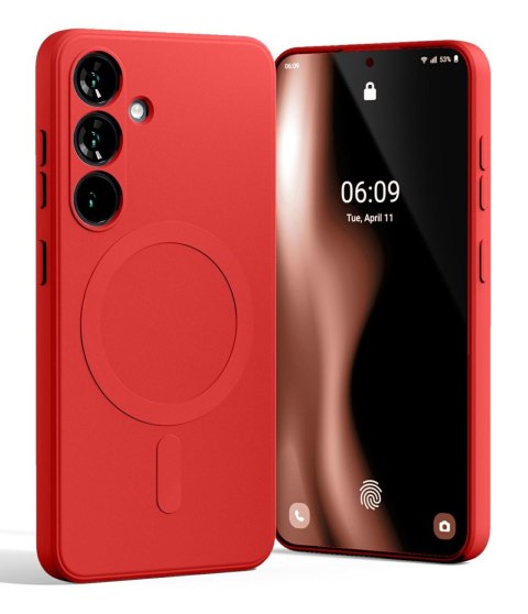 Mercury MagSafe Semi-Silicone Samsung S25 S931 czerwony /red